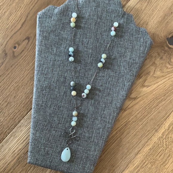 Artisan Natural Stone Beads and Sterling Silver Pendant Necklace - Picture 12 of 17